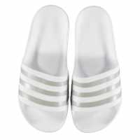Дамски сандали и джапанки Adidas Duramo Slides Ladies White/Silver Adidas Duramo Slides Ladies White/Silver Дамски сандали и джапанки