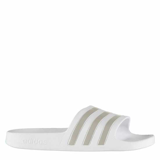 Дамски сандали и джапанки Adidas Duramo Slides Ladies White/Silver Adidas Duramo Slides Ladies White/Silver Дамски сандали и джапанки