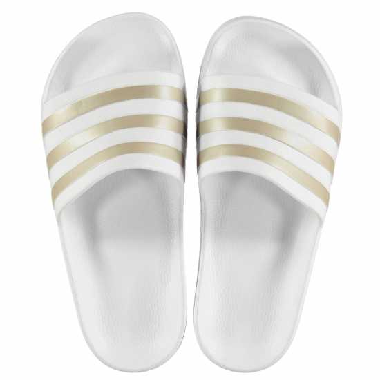 Adidas Adilette Aqua Slide Womens White/Metalic Дамски сандали и джапанки