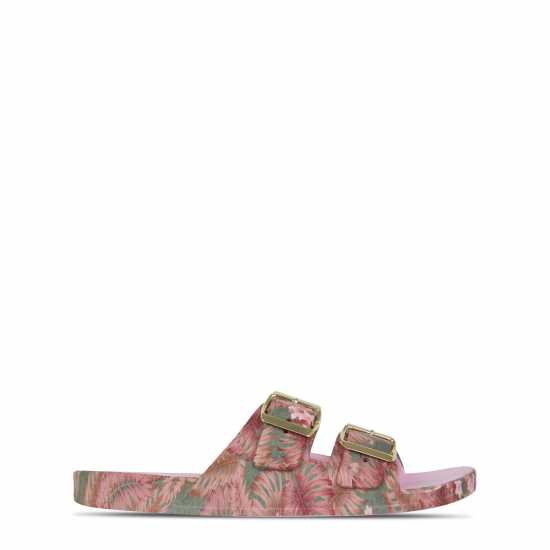 Biba 2 Strap Slider Животно Листо Дамски сандали и джапанки