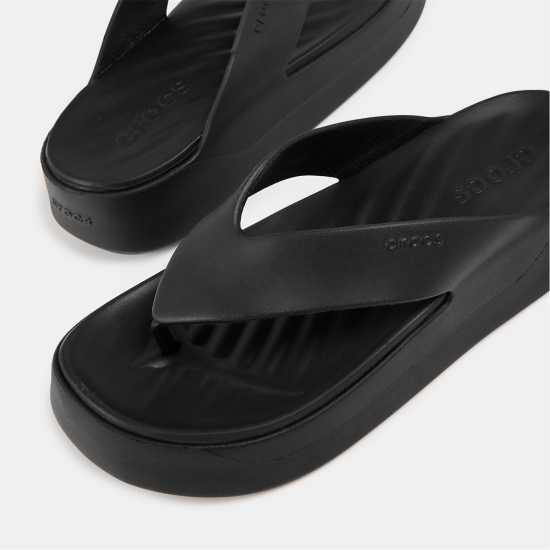 Crocs Джапанки Platform Flip Flops Черно 