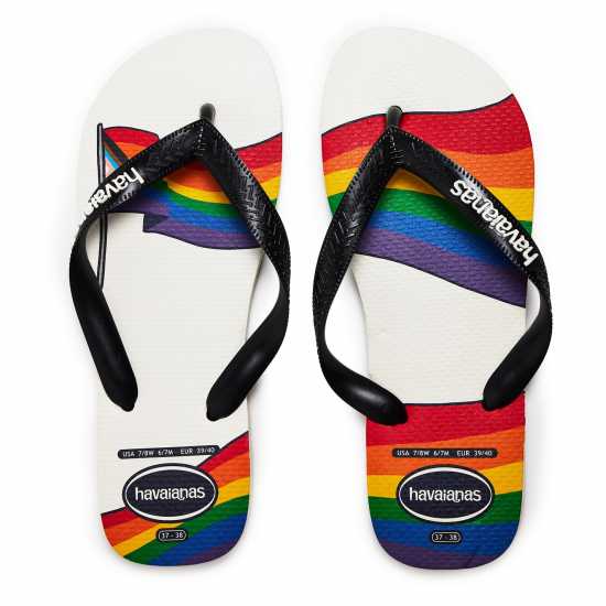 Havaianas Джапанки Hav. Top Pride White/black 35/36 Flip Flops Womens  