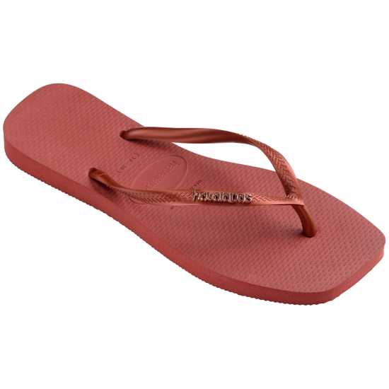 Havaianas Джапанки Hav. Square Logo Metallic Rose Gold Flip Flops Womens  