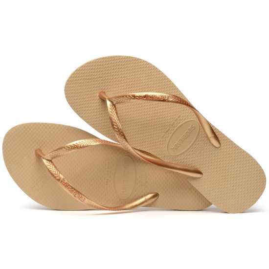 Havaianas Джапанки Hav. Slim Dark Brown/metal Acoused Flip Flops Womens Beige Havaianas Джапанки Hav. Slim Dark Brown/metal Acoused Flip Flops Womens Beige