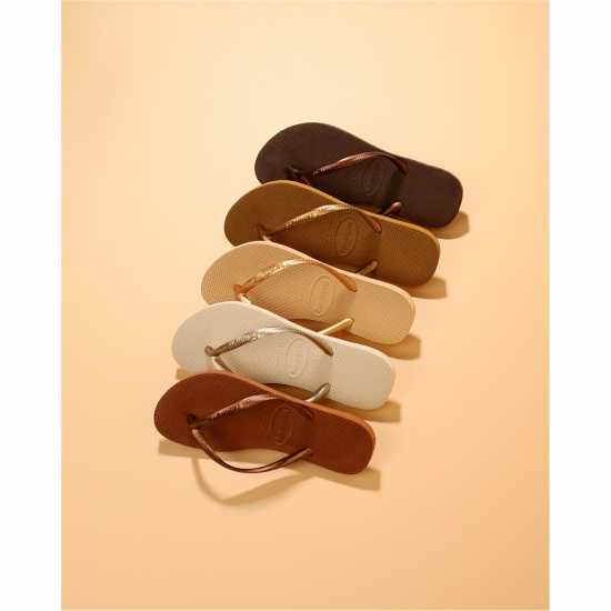 Havaianas Джапанки Hav. Slim Dark Brown/metal Acoused Flip Flops Womens Multi Havaianas Джапанки Hav. Slim Dark Brown/metal Acoused Flip Flops Womens Multi