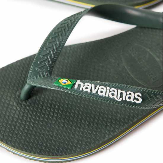 Havaianas Джапанки Women's Hav. Brasil Logo Ruby Red Flip Flops Green 