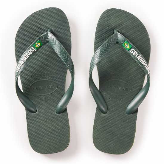 Havaianas Джапанки Women's Hav. Brasil Logo Ruby Red Flip Flops Green 