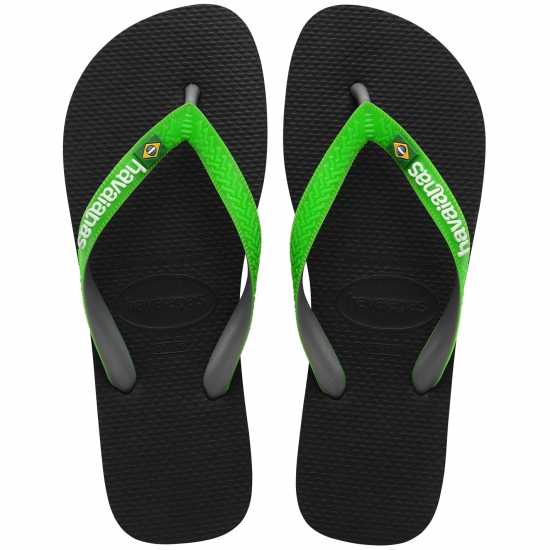 Havaianas Джапанки Women's Hav Brasil Mix Flip Flops Black/Green Havaianas Джапанки Women's Hav Brasil Mix Flip Flops Black/Green