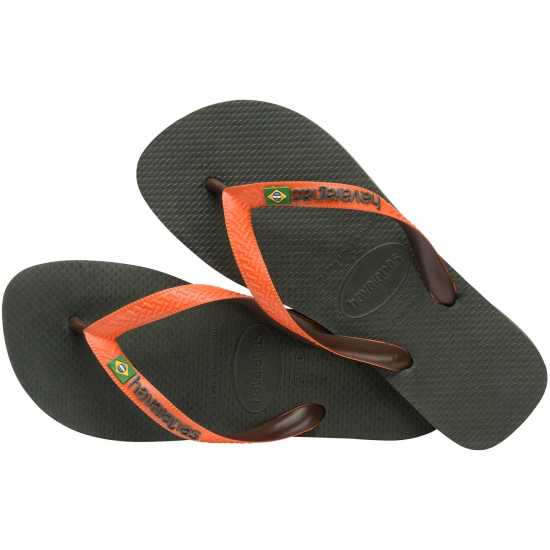 Havaianas Джапанки Women's Hav Brasil Mix Flip Flops GREEN/ORANGE Havaianas Джапанки Women's Hav Brasil Mix Flip Flops GREEN/ORANGE