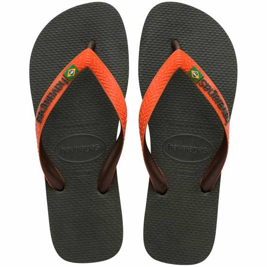 Havaianas Джапанки Women's Hav Brasil Mix Flip Flops GREEN/ORANGE Havaianas Джапанки Women's Hav Brasil Mix Flip Flops GREEN/ORANGE