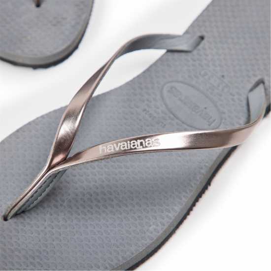 Havaianas Джапанки Hav. You Metallic Steel Grey 33/34 Flip Flops Womens  Дамски обувки
