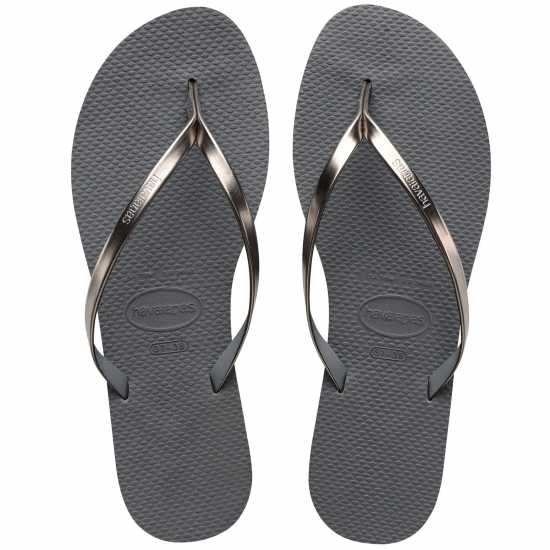 Havaianas Джапанки Hav. You Metallic Grey Steel/metall Flip Flops Womens Grey Steel 