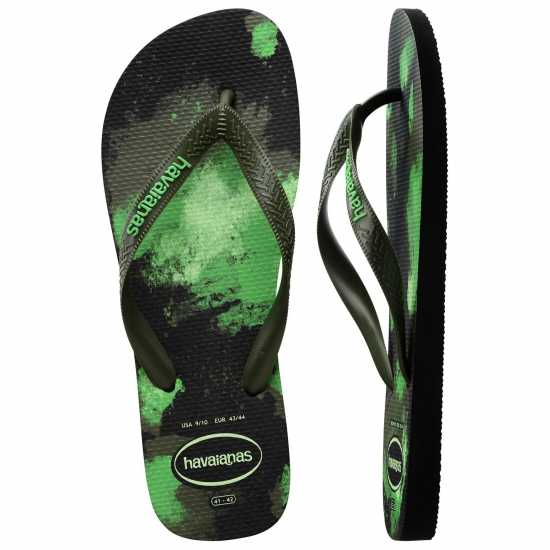 Havaianas Джапанки Women's Top Camo Black Moss Flip Flops Black/Green 