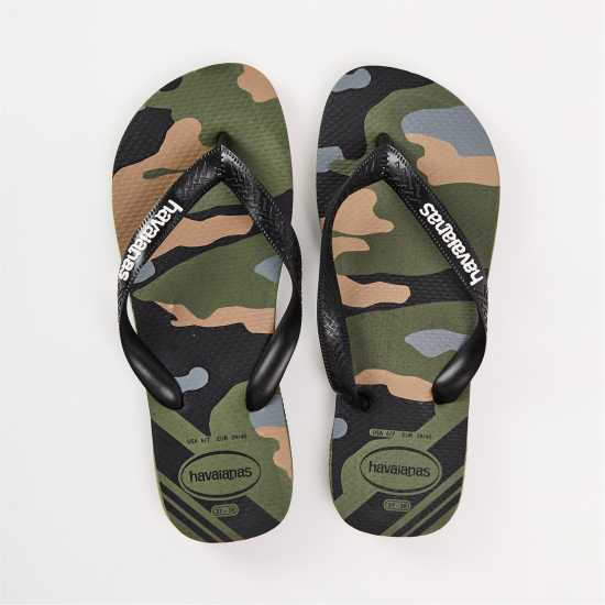 Havaianas Джапанки Women's Top Camo Black Moss Flip Flops Green 