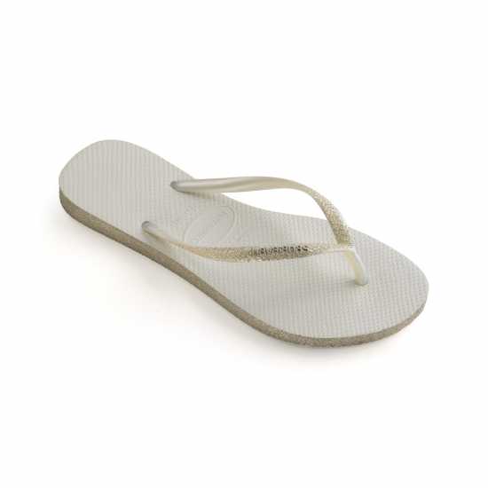 Havaianas Джапанки Hav. Slim Sparkle White 33/34 Flip Flops Womens  