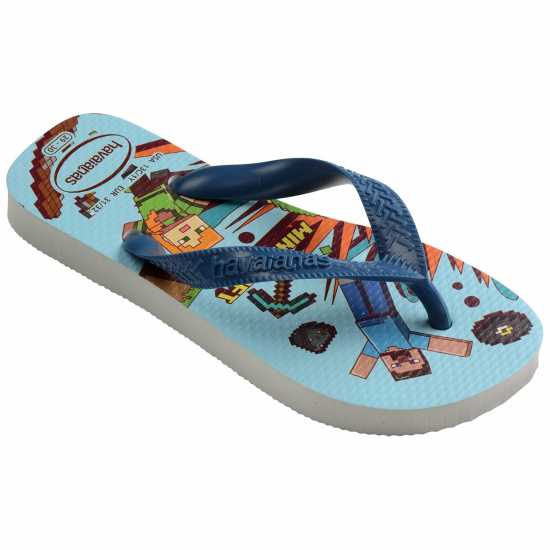 Havaianas Джапанки Hav. Kids Minecraft White/blue Comf Flip Flops Womens Havaianas Джапанки Hav. Kids Minecraft White/blue Comf Flip Flops Womens