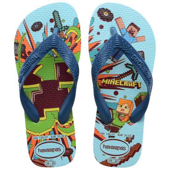 Havaianas Джапанки Hav. Kids Minecraft White/blue Comf Flip Flops Womens Havaianas Джапанки Hav. Kids Minecraft White/blue Comf Flip Flops Womens