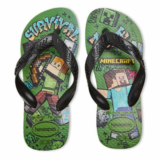 Havaianas Джапанки Women's Minecraft White Blue Flip Flops  