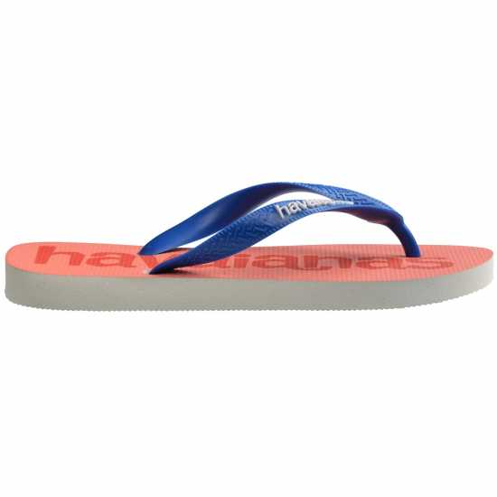 Havaianas Джапанки Hav. Top Logomania 2 Navy Blue 39/4 Flip Flops Womens White 