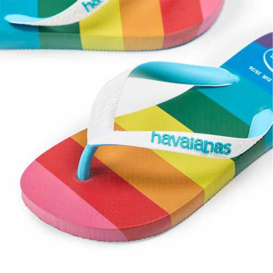 Havaianas Джапанки Hav. Top Pride Allover Blue 33/34 Flip Flops Womens  