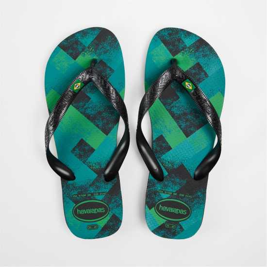 Havaianas Джапанки Women's Brasil Fresh Black Flip Flops Black/Green Havaianas Джапанки Women's Brasil Fresh Black Flip Flops Black/Green