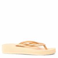 Havaianas Джапанки Women's Wedges Flip Flops Gold 