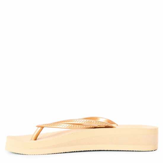 Havaianas Джапанки Women's Wedges Flip Flops Gold 