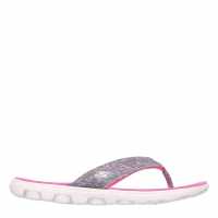 Sale Skechers Otg Flow Ld13 Grey/Pink Дамски сандали и джапанки
