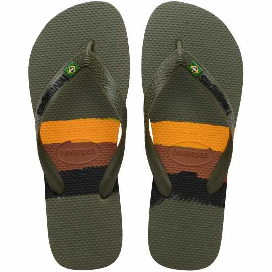 Havaianas Джапанки Hav. Brasil Tech Green 35/36 Flip Flops Womens Green 