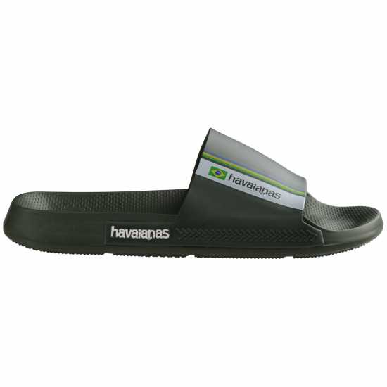 Havaianas Джапанки Women's Slide Brasil Black Flip Flops Green 