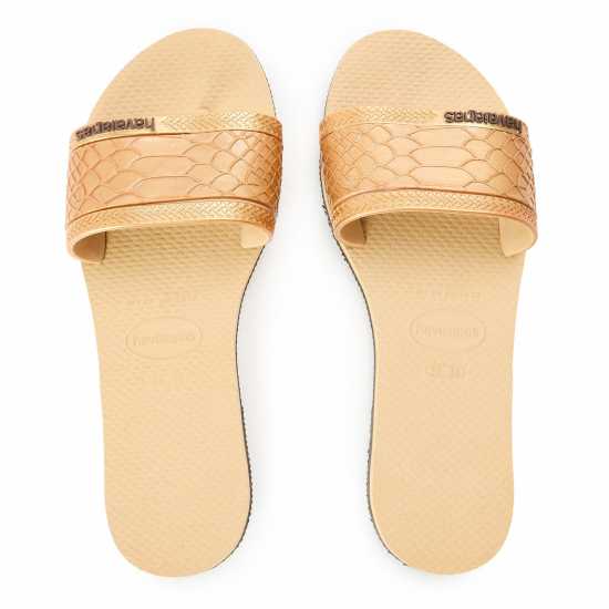 Havaianas Джапанки Hav. You Angra Wild Black 35/36 Flip Flops Womens Gold 