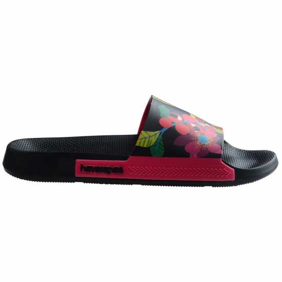 Havaianas Джапанки Hav. Slide Print Black/pink Paradis Flip Flops Womens  