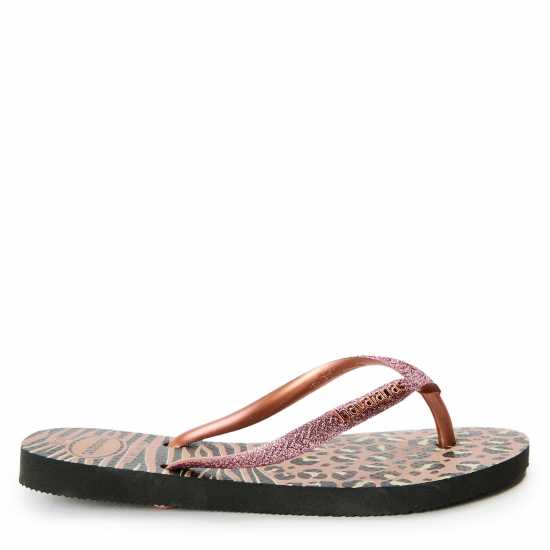 Havaianas Джапанки Hav. Slim Animals Mix Black/gold 33 Flip Flops Womens  