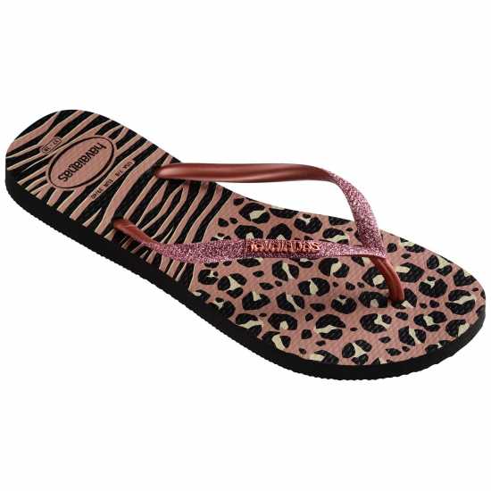 Havaianas Джапанки Hav. Slim Animals Mix Black/gold 35 Flip Flops Womens  