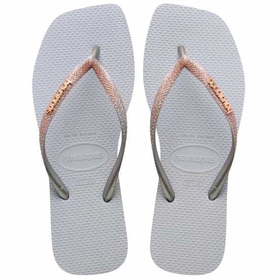 Havaianas Джапанки Hav. Square Glitter Ice Grey 33/34 Flip Flops Womens  Дамски обувки