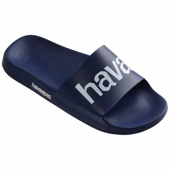 Havaianas Women's Classic Logomania Black Flip Flops Navy Blue Havaianas Women's Classic Logomania Black Flip Flops Navy Blue
