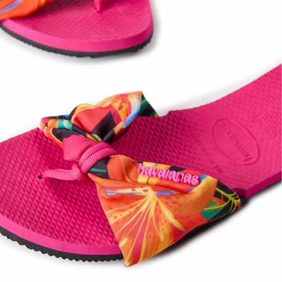 Havaianas Джапанки Women's Saint Tropez Print Navy Flip Flops Pink Electric 