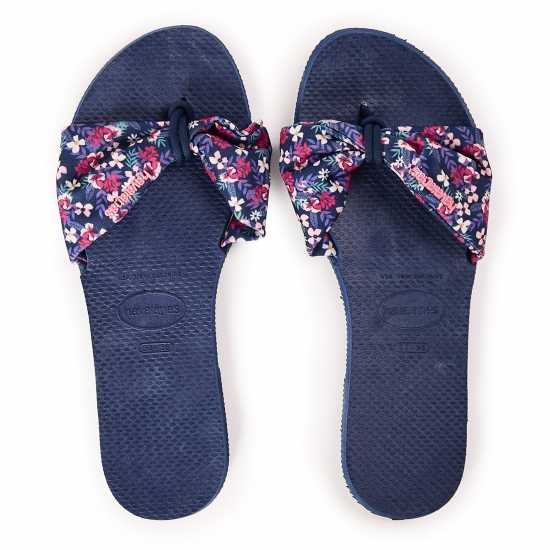 Havaianas Джапанки Women's Saint Tropez Print Navy Flip Flops Navy Blue 