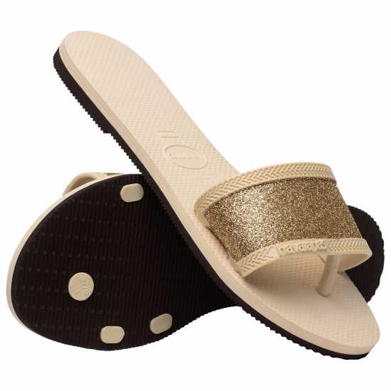 Havaianas Джапанки Hav. You Angra Glitter Beige 41/42 Flip Flops Womens  