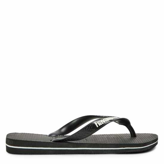 Havaianas Hav. Logo Filete Black/Black/White Flip Flops Womens Black/White Havaianas Джапанки Hav. Logo Filete Black/black/white Flip Flops Womens Black/White