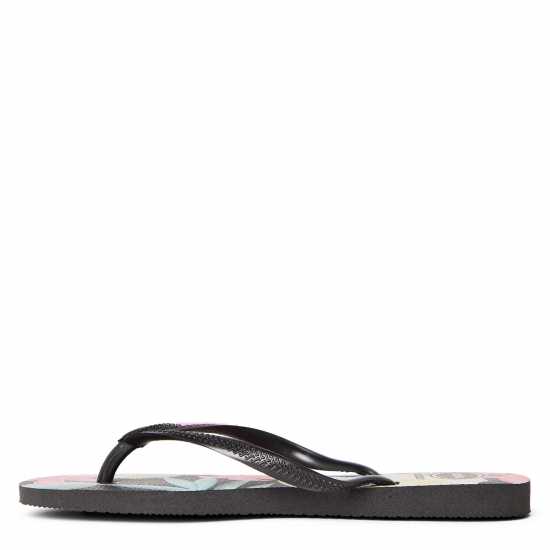Havaianas Джапанки Hav. Slim Floral Black/pink 35/36 Flip Flops Womens  