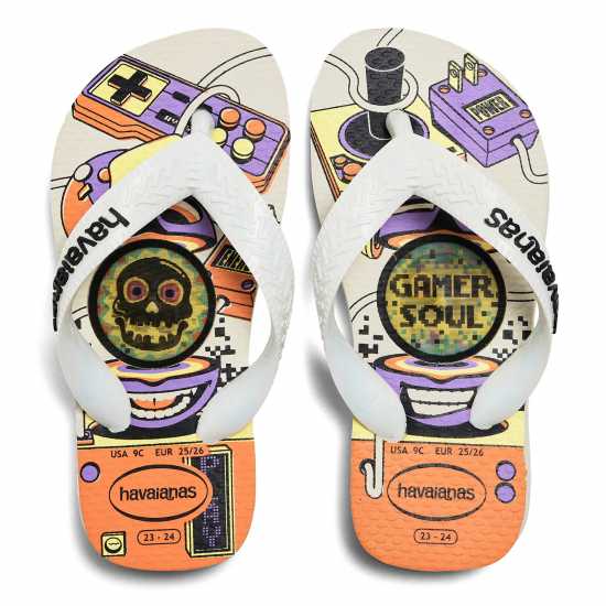 Havaianas Джапанки Hav. Top Holographic Lemon Green / Flip Flops Womens White 