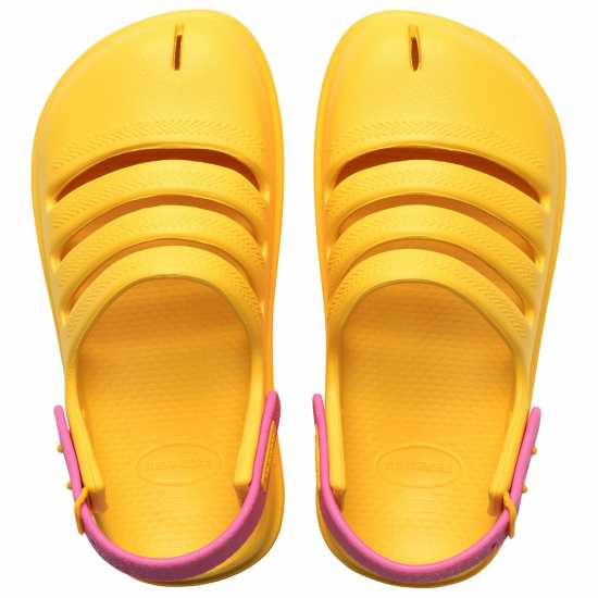Havaianas Джапанки Hav. Kids Clog Black/lemon Green 35 Flip Flops Womens Yellow Gold 
