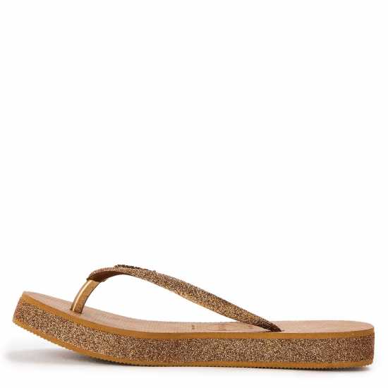 Havaianas Джапанки Hav. Slim Flatform Sparkle Bronze 3 Flip Flops Womens  