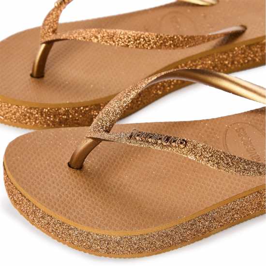 Havaianas Джапанки Hav. Slim Flatform Sparkle Bronze 3 Flip Flops Womens  
