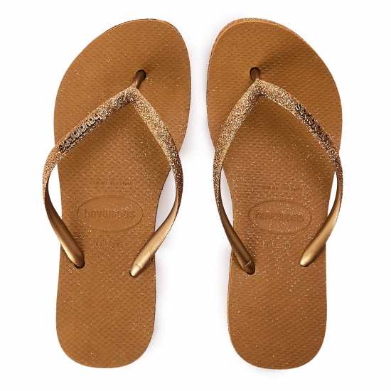 Havaianas Джапанки Hav. Slim Flatform Sparkle Bronze 3 Flip Flops Womens  