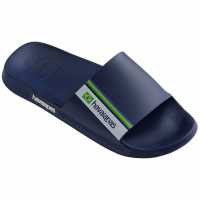 Havaianas Джапанки Hav. Slide Brasil Navy Blue 35/36 Flip Flops Womens  