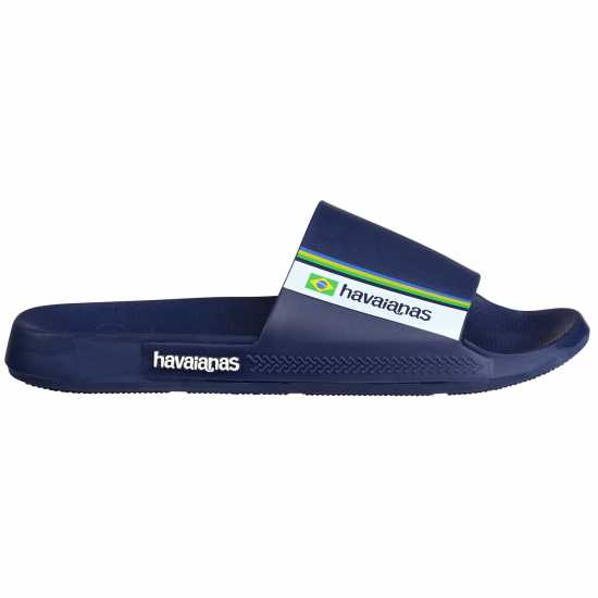 Havaianas Джапанки Hav. Slide Brasil Navy Blue 35/36 Flip Flops Womens  