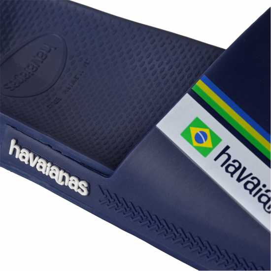 Havaianas Джапанки Hav. Slide Brasil Navy Blue 35/36 Flip Flops Womens  