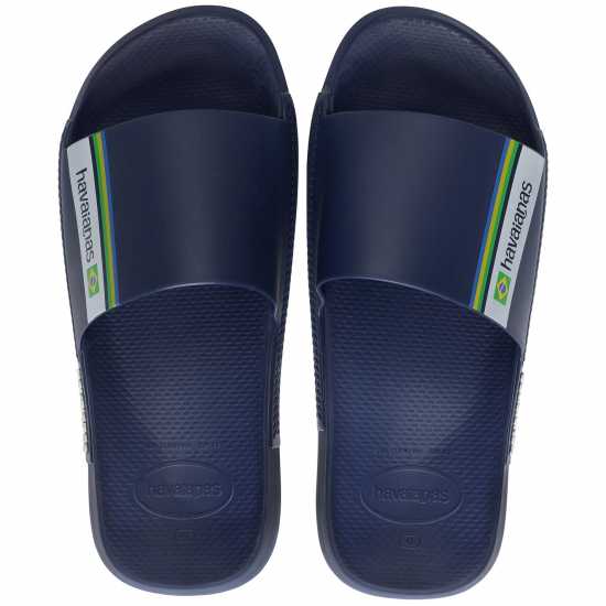 Havaianas Джапанки Hav. Slide Brasil Navy Blue 35/36 Flip Flops Womens  